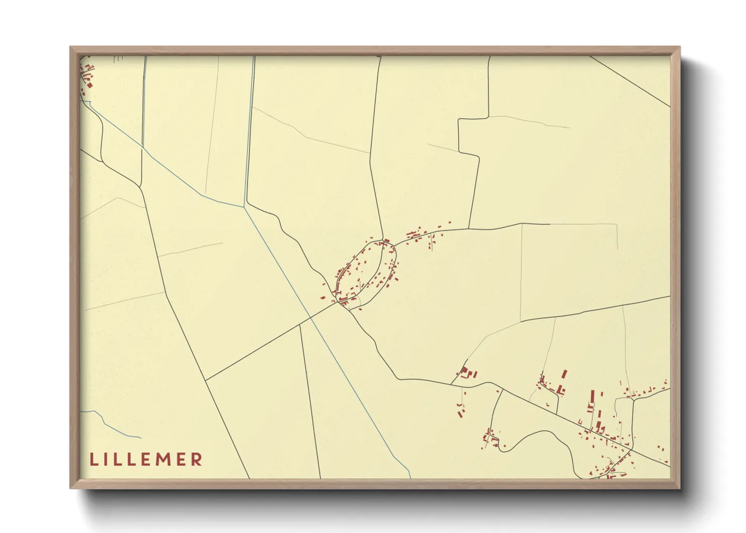 Une affiche de carte sur Lillemer