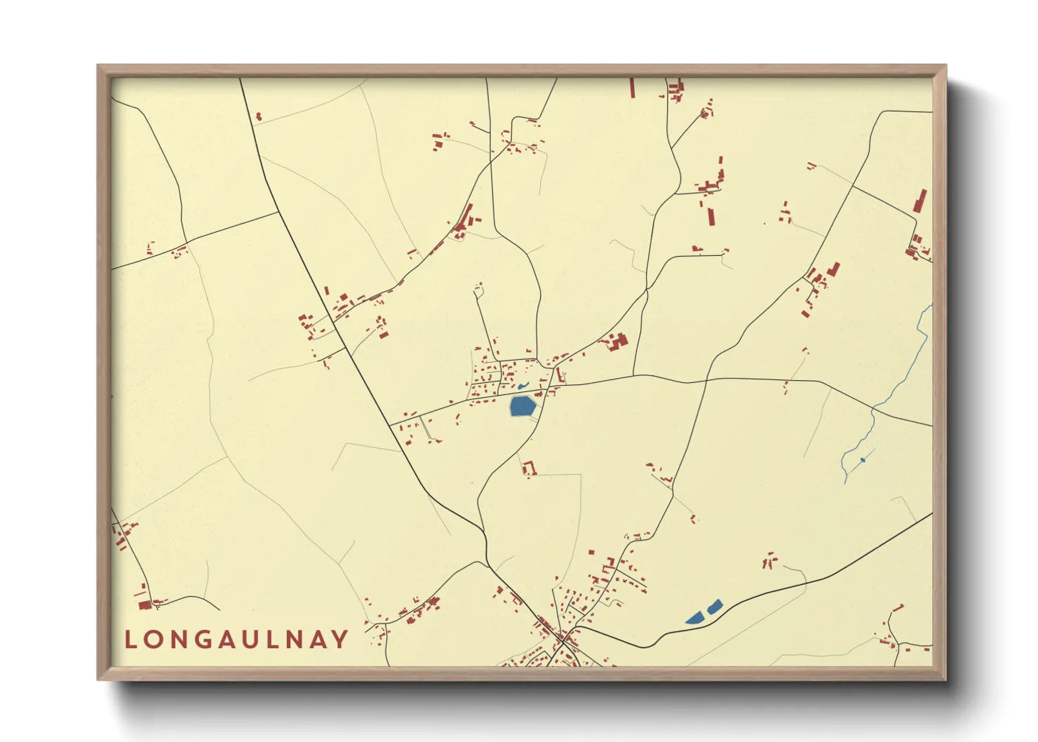 Une affiche de carte sur Longaulnay