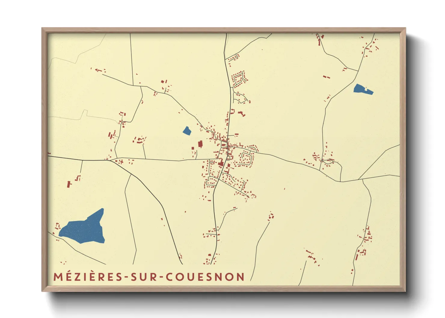 Une affiche de carte sur Mézières-sur-Couesnon
