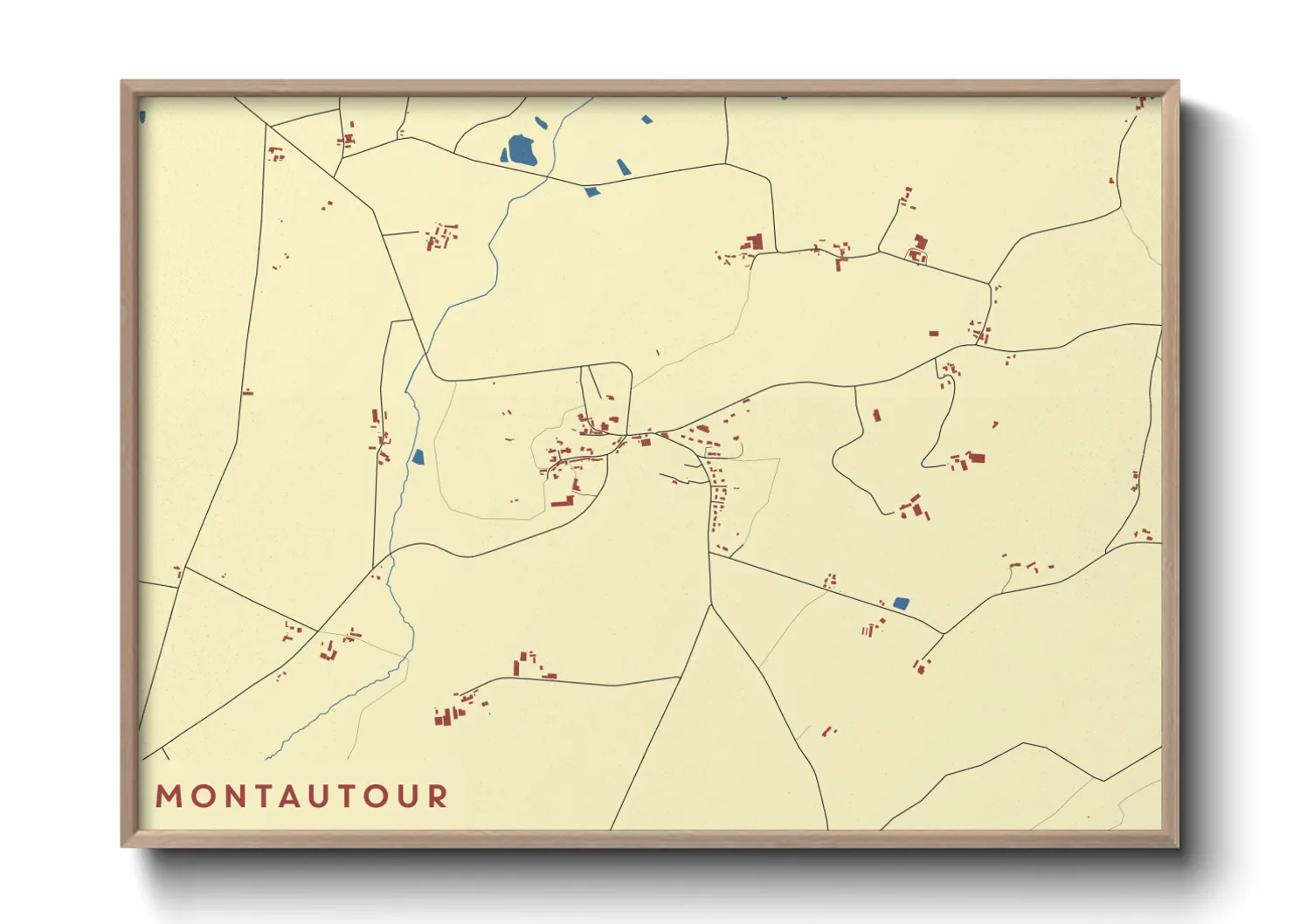 Une affiche de carte sur Montautour