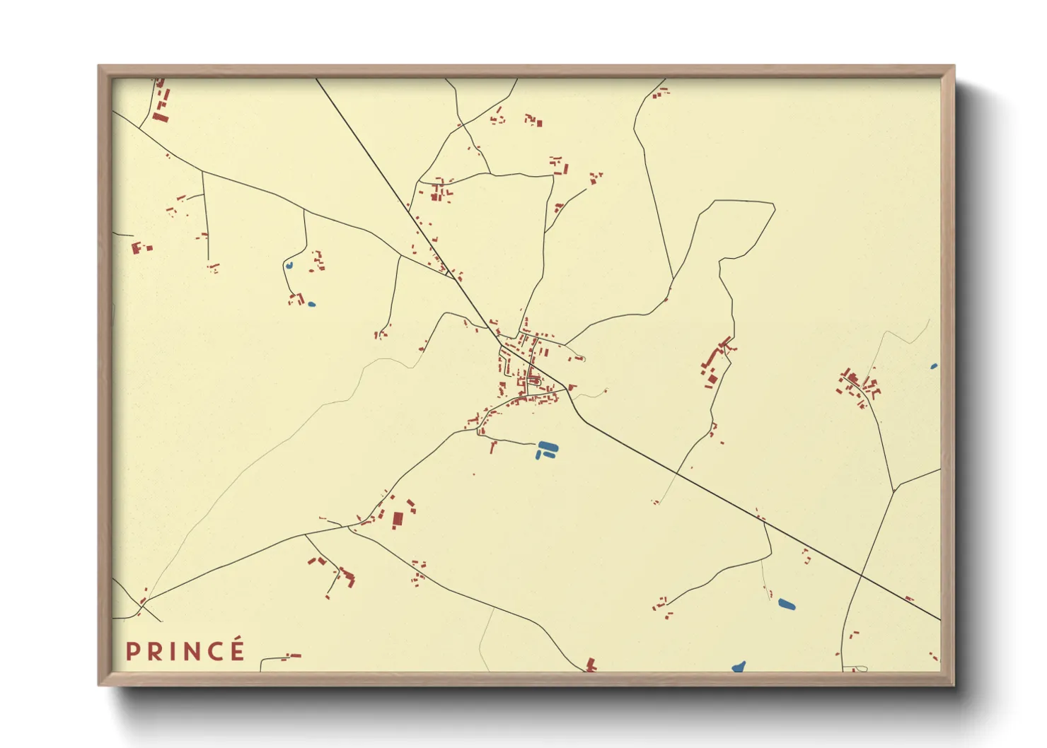 Une affiche de carte sur Princé