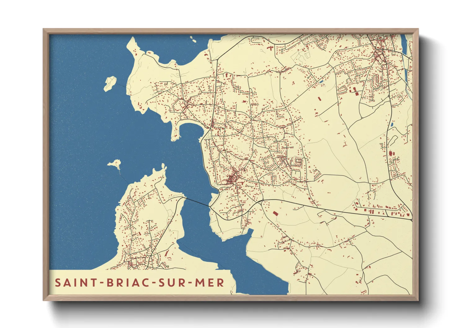 Une affiche de carte sur Saint-Briac-sur-Mer