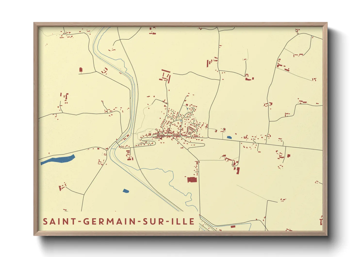 Une affiche de carte sur Saint-Germain-sur-Ille