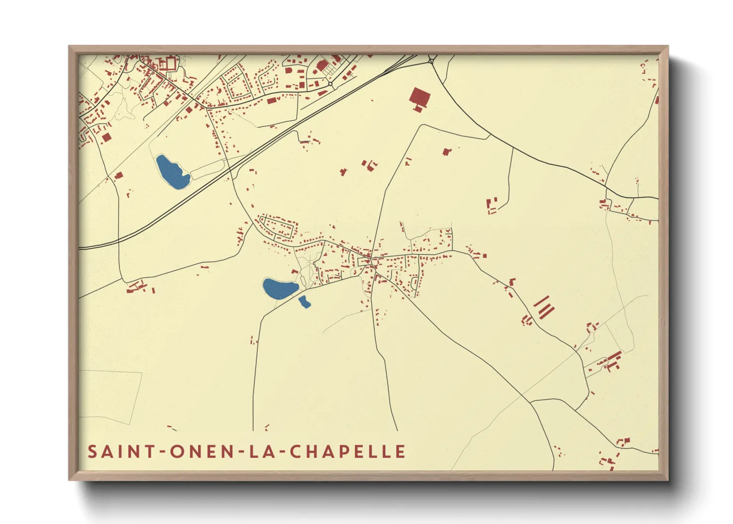 Une affiche de carte sur Saint-Onen-la-Chapelle