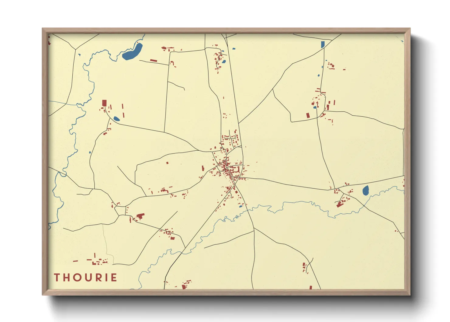 Une affiche de carte sur Thourie