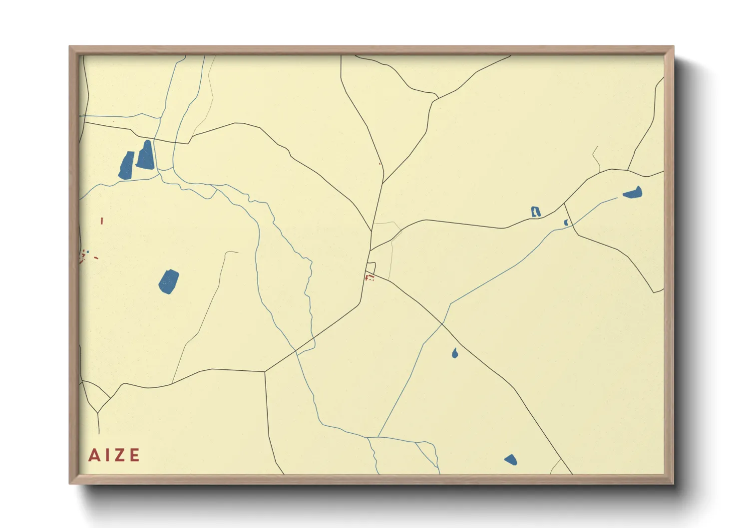 Une affiche de carte sur Aize