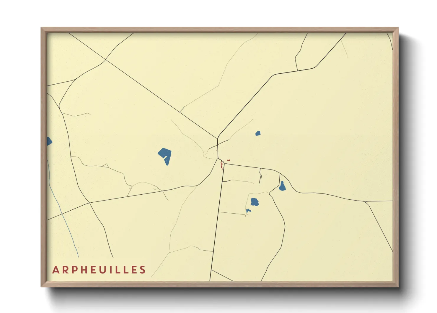 Une affiche de carte sur Arpheuilles