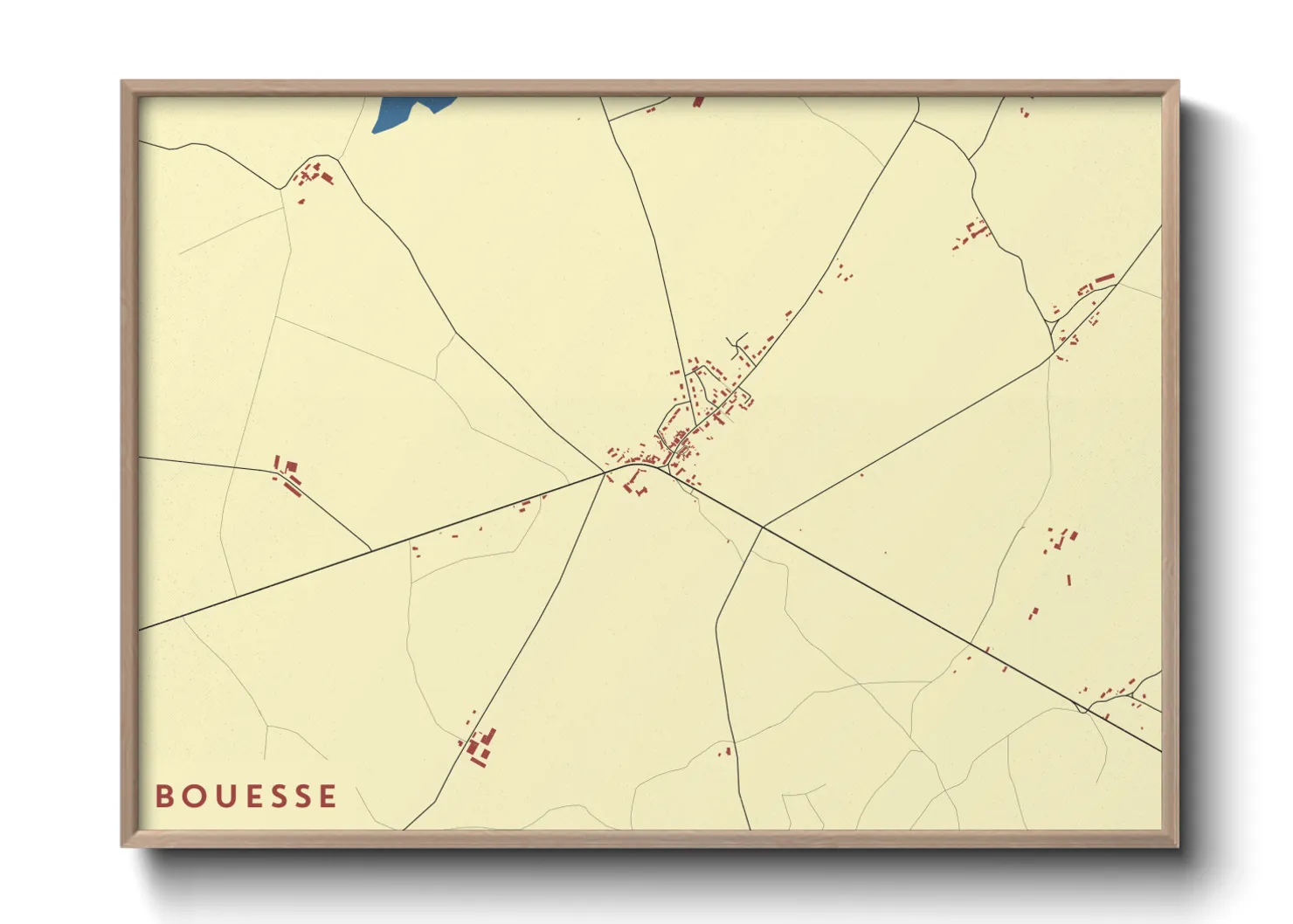 Une affiche de carte sur Bouesse