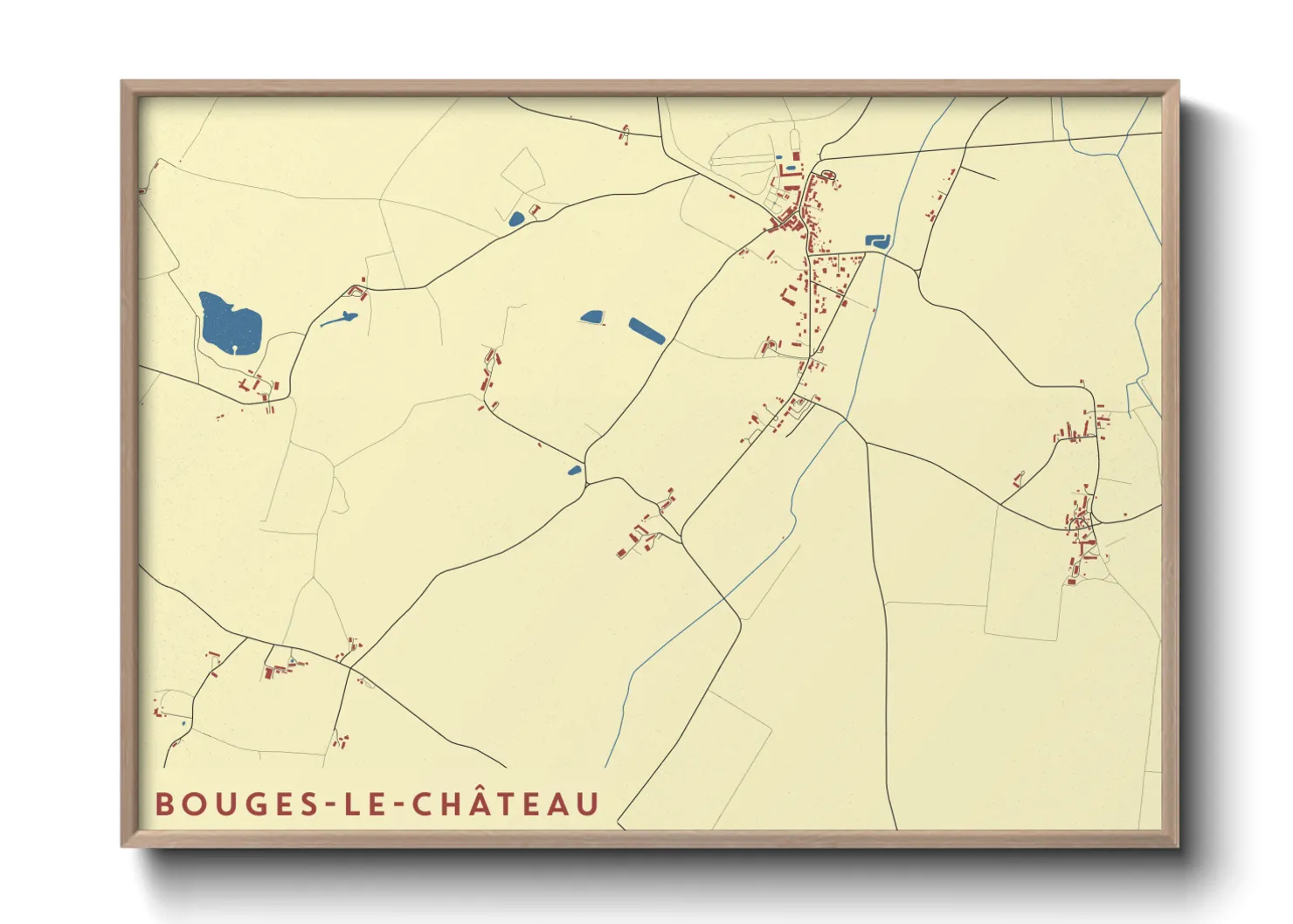Une affiche de carte sur Bouges-le-Château