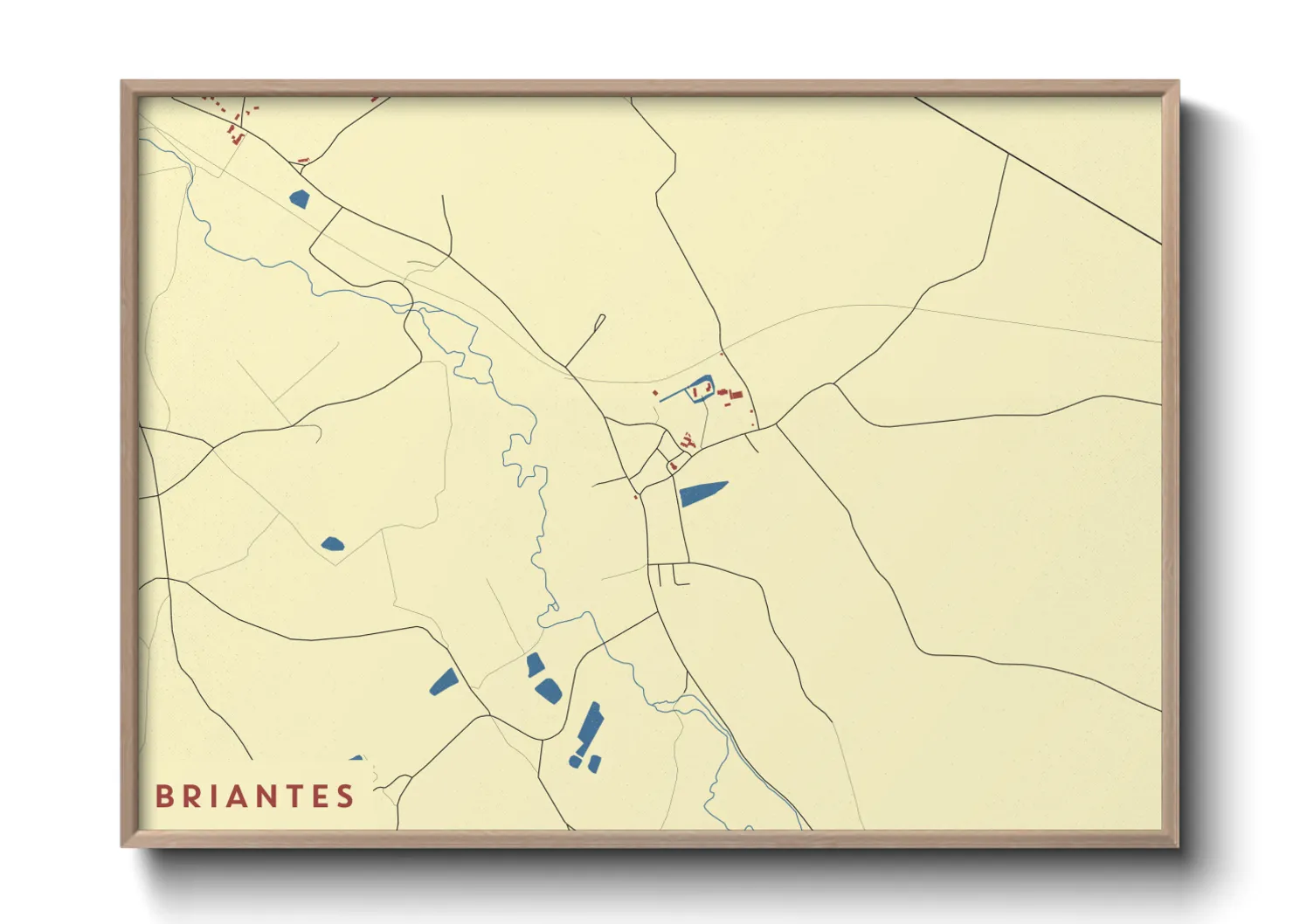 Une affiche de carte sur Briantes