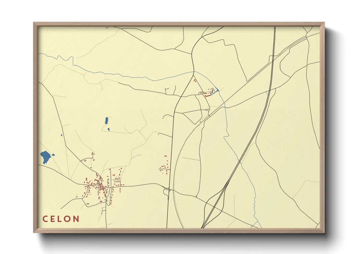 Une affiche de carte sur Celon