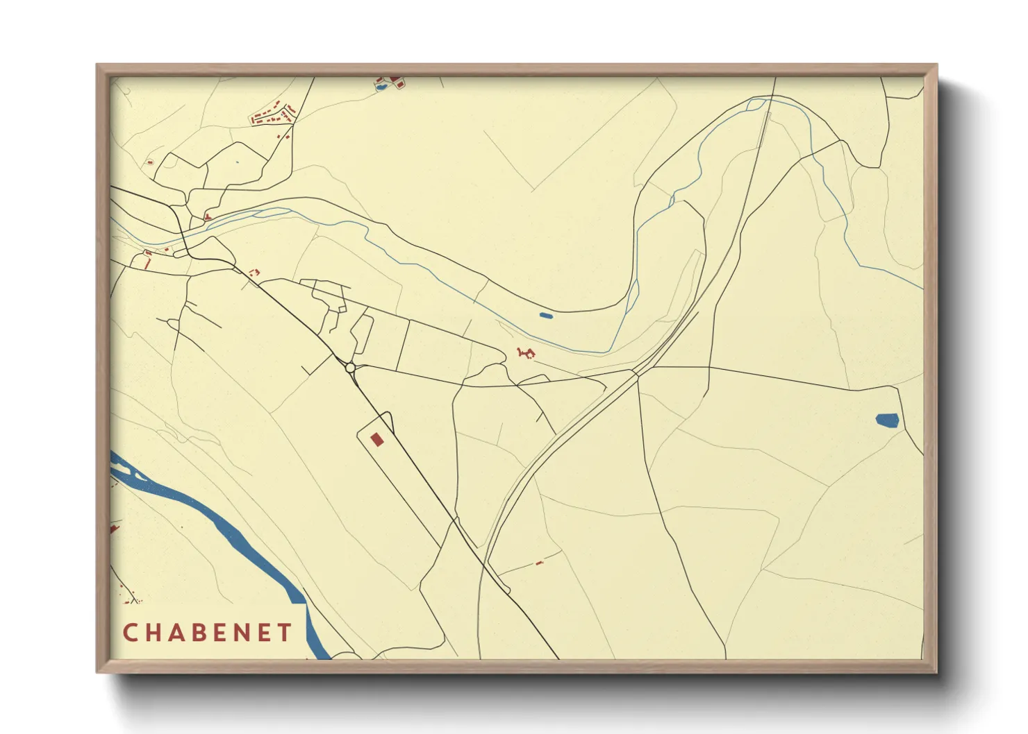 Une affiche de carte sur Chabenet