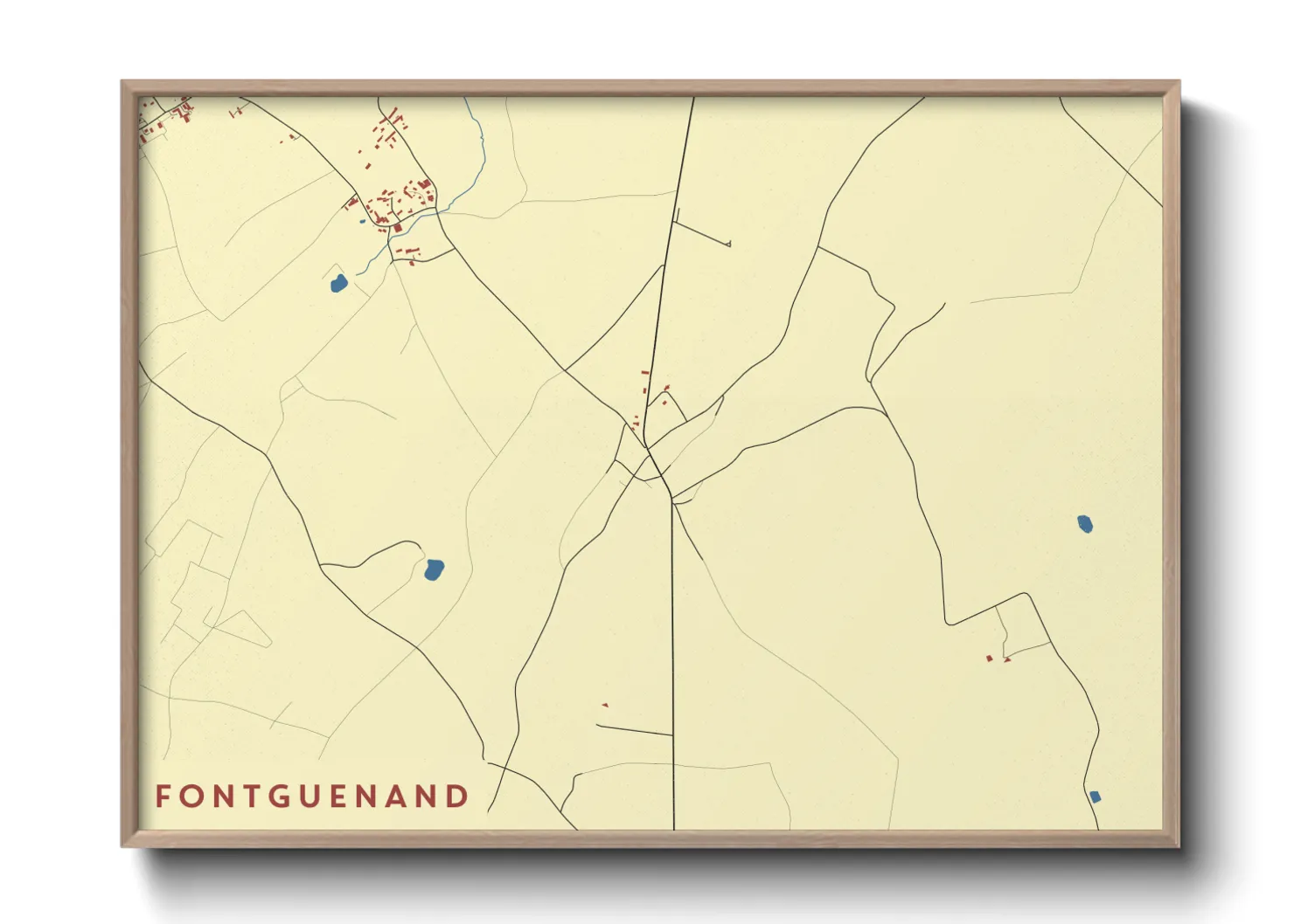 Une affiche de carte sur Fontguenand