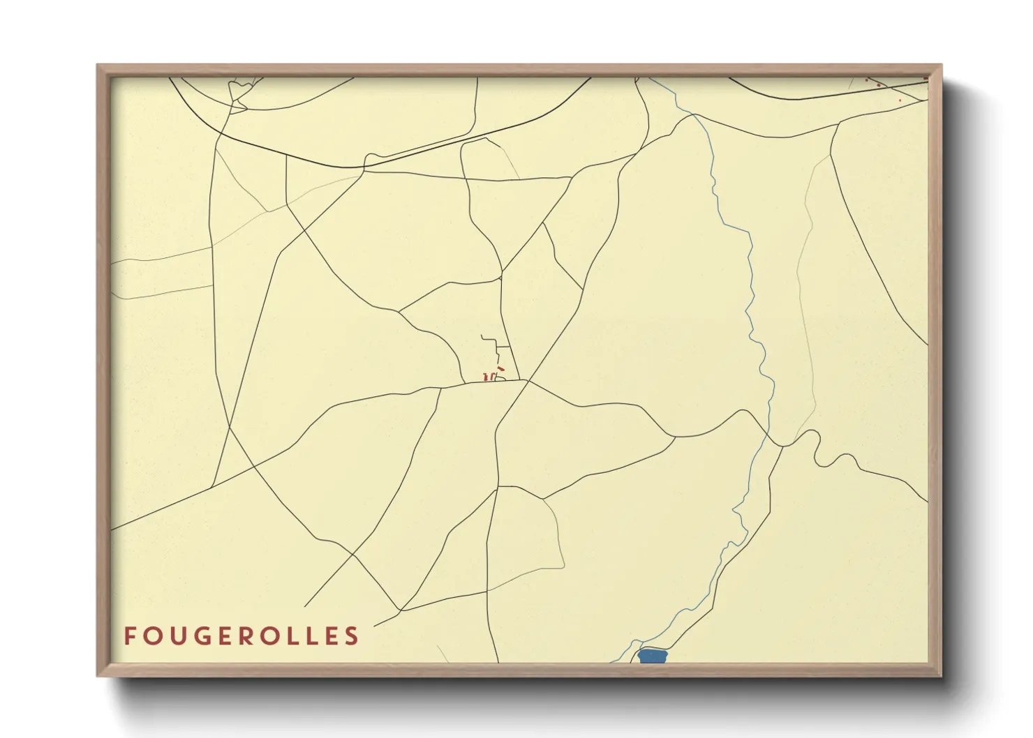 Une affiche de carte sur Fougerolles