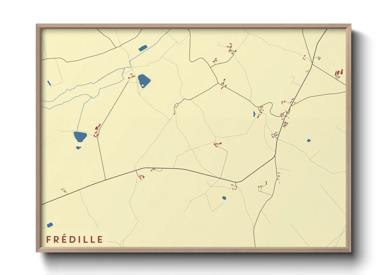 Une affiche de carte sur Frédille