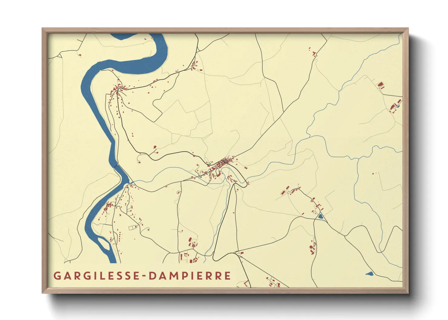 Une affiche de carte sur Gargilesse-Dampierre