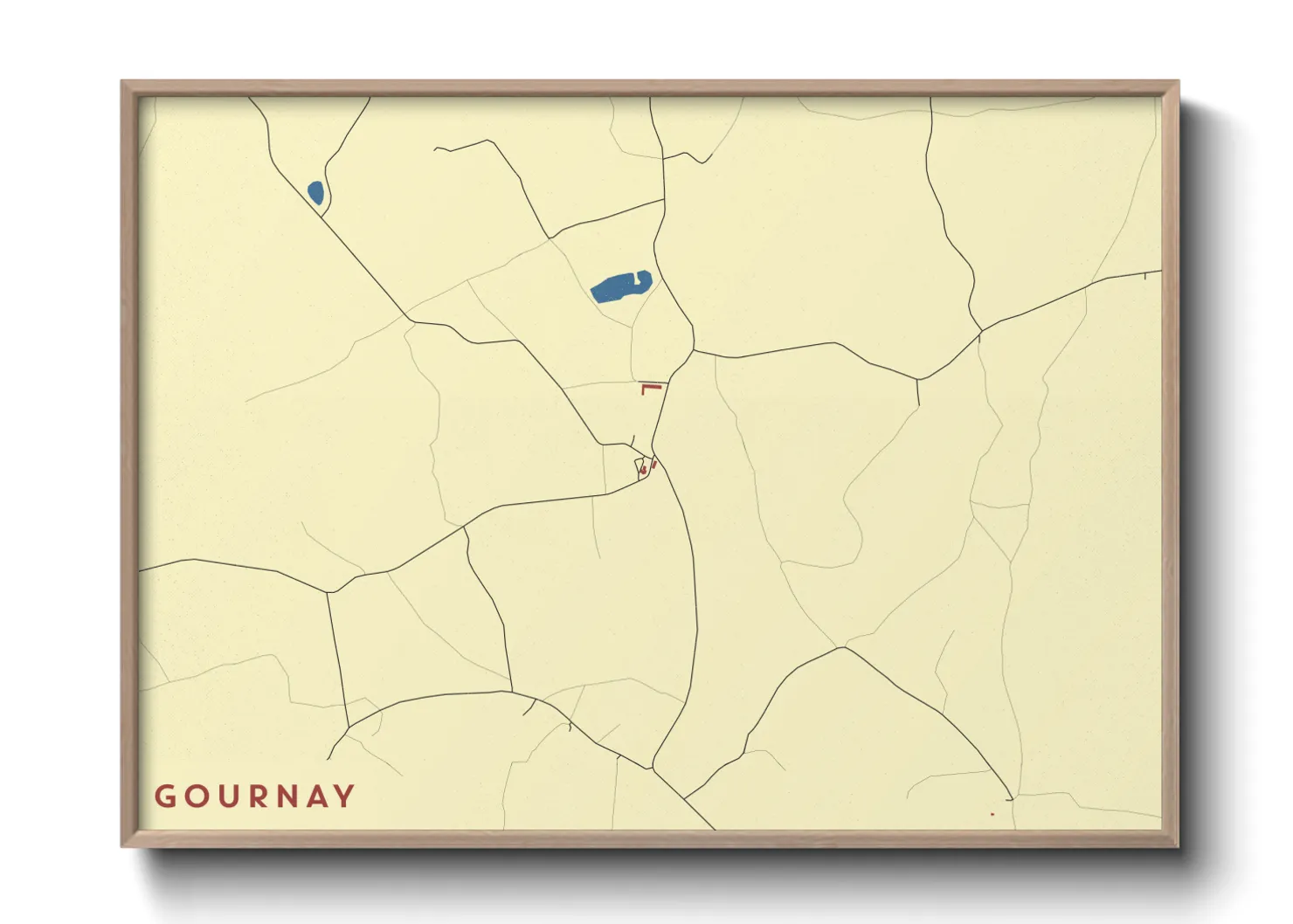 Une affiche de carte sur Gournay