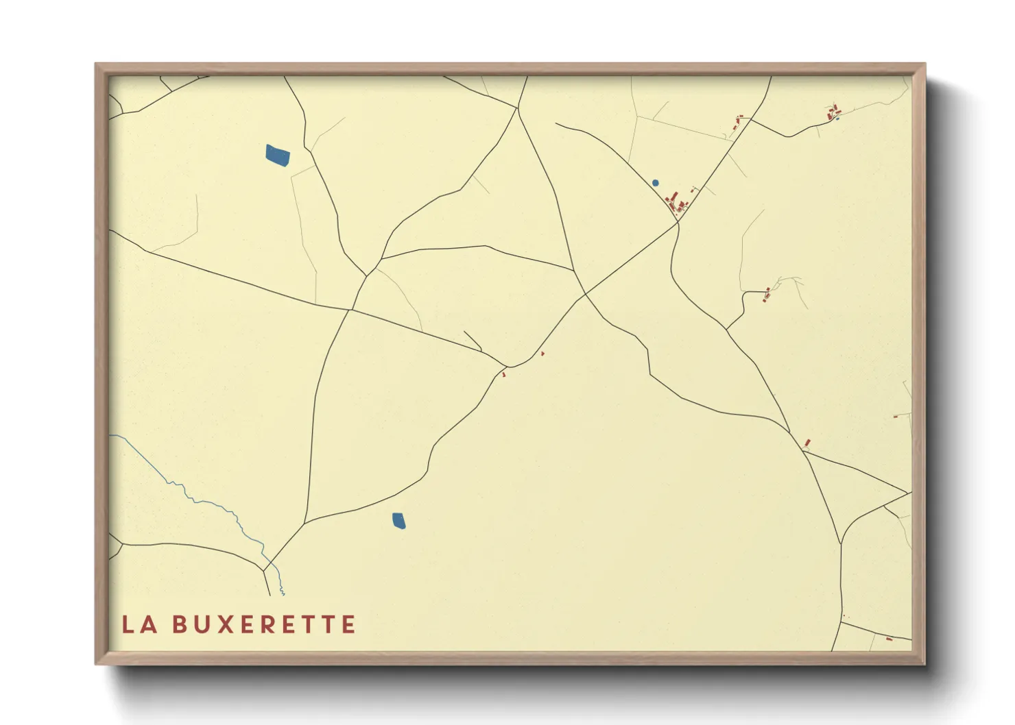 Une affiche de carte sur La Buxerette