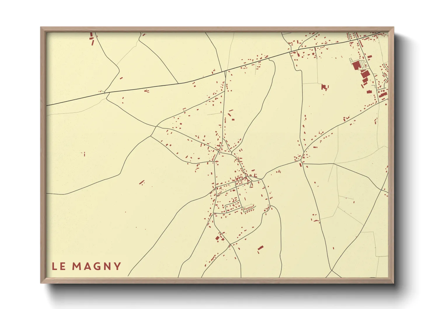 Une affiche de carte sur Le Magny