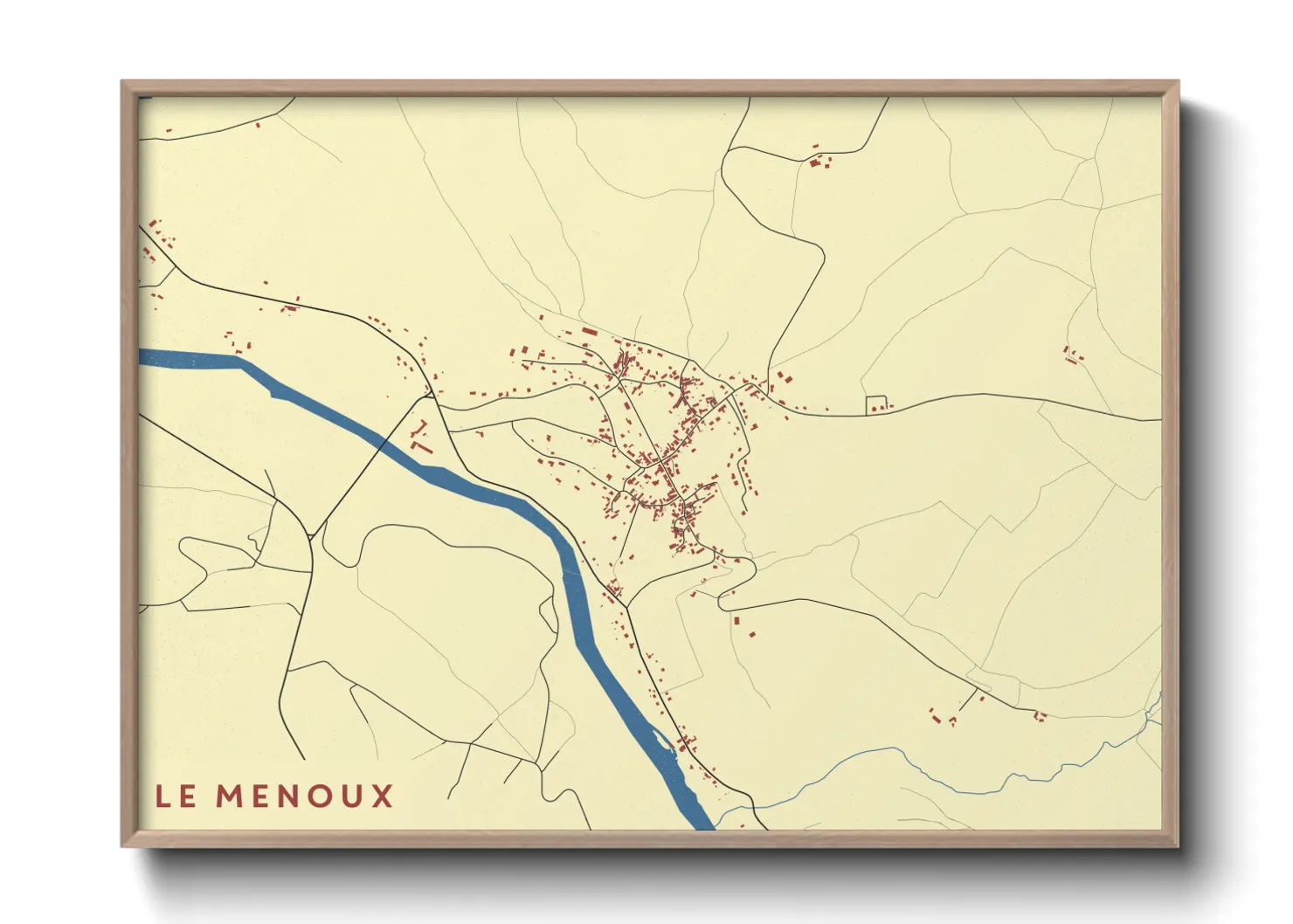 Une affiche de carte sur Le Menoux