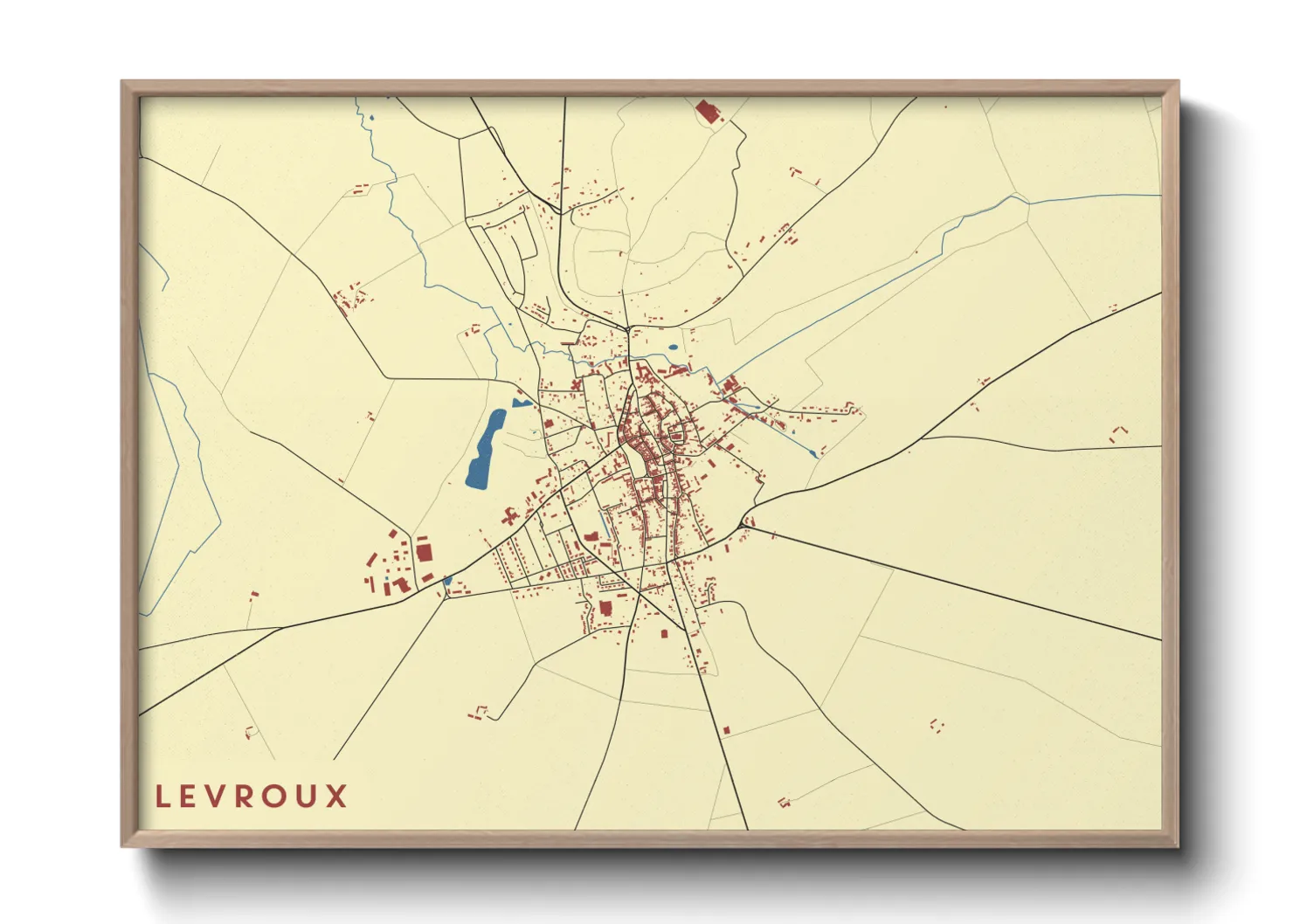 Une affiche de carte sur Levroux