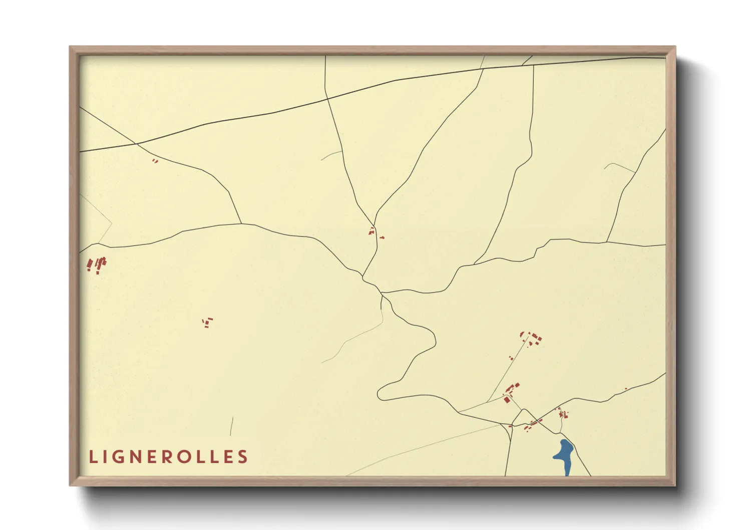 Une affiche de carte sur Lignerolles