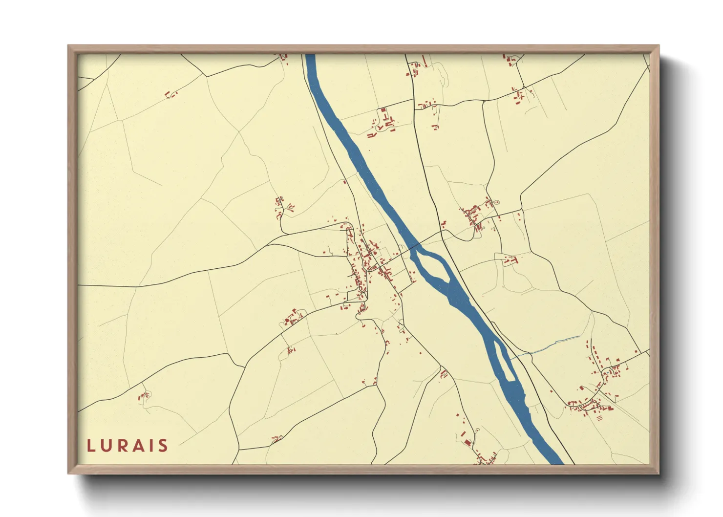 Une affiche de carte sur Lurais