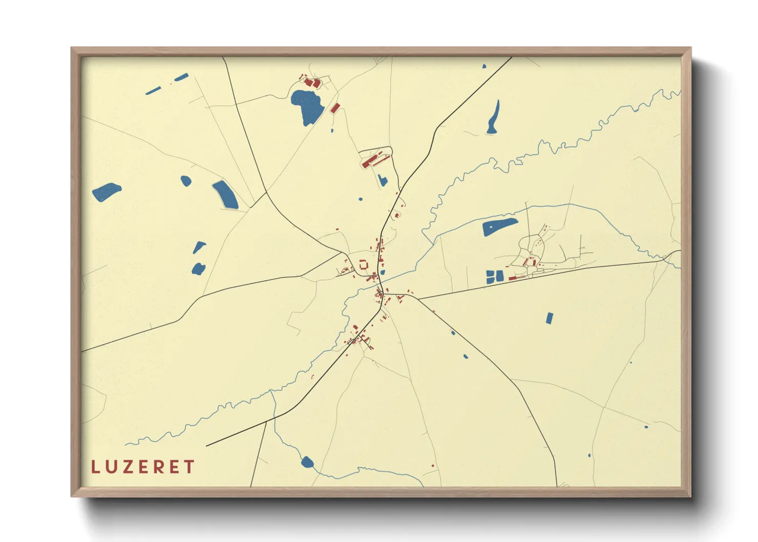 Une affiche de carte sur Luzeret