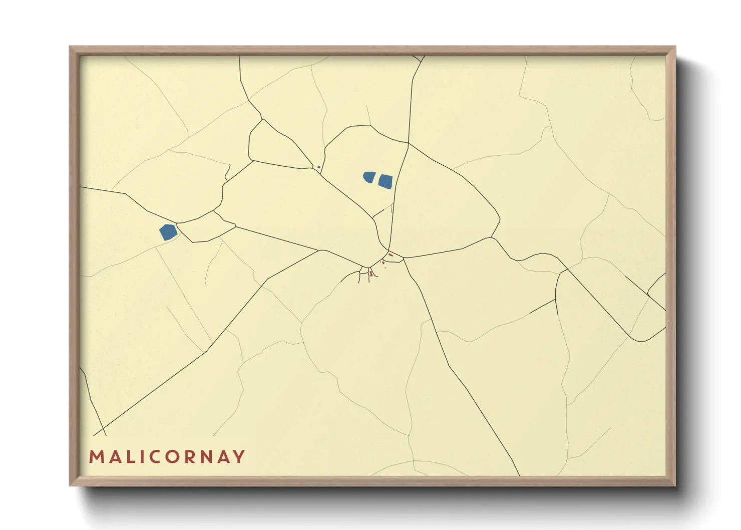 Une affiche de carte sur Malicornay
