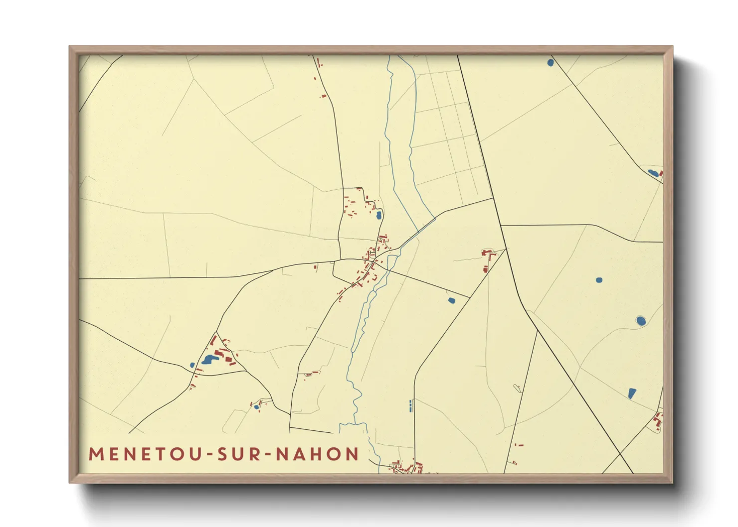 Une affiche de carte sur Menetou-sur-Nahon