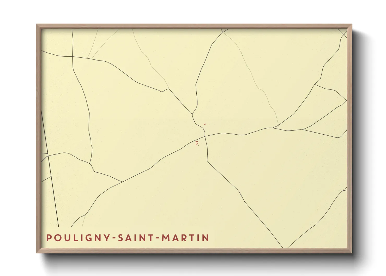 Une affiche de carte sur Pouligny-Saint-Martin