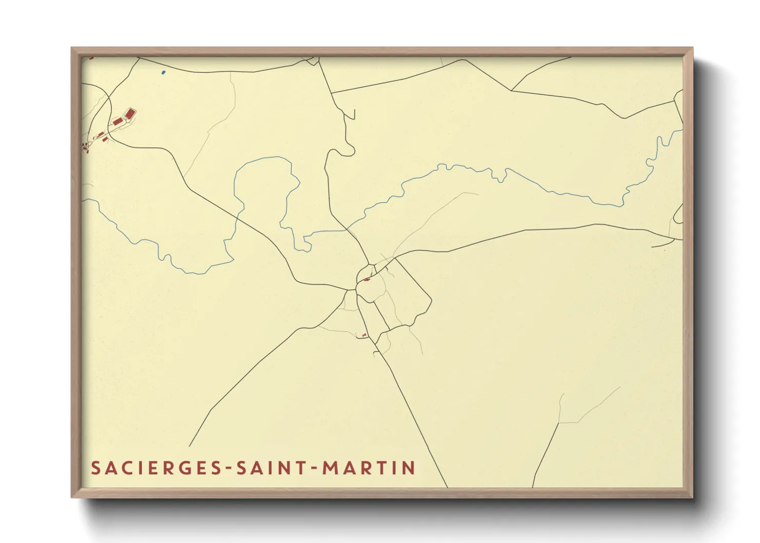Une affiche de carte sur Sacierges-Saint-Martin