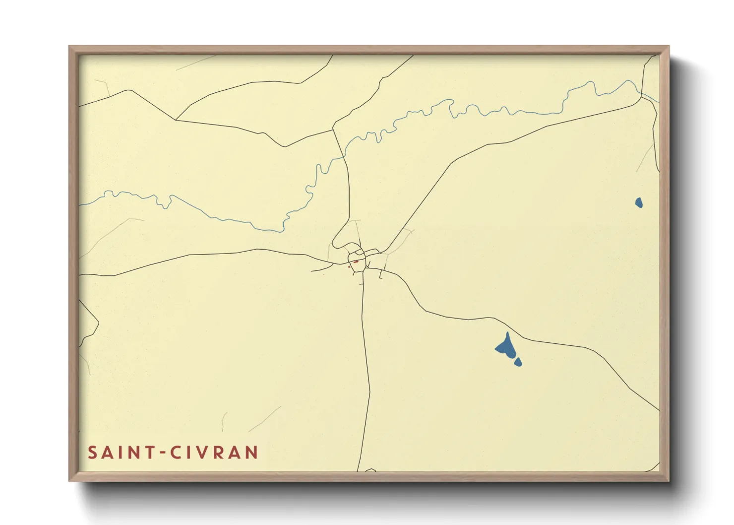 Une affiche de carte sur Saint-Civran