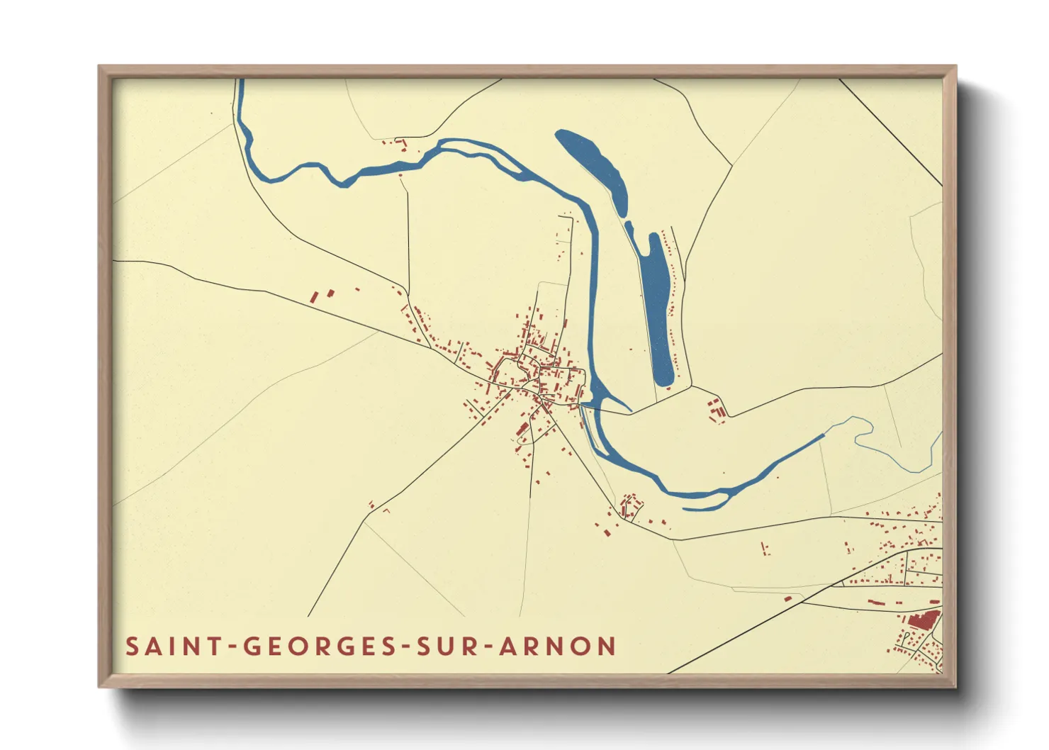 Une affiche de carte sur Saint-Georges-sur-Arnon