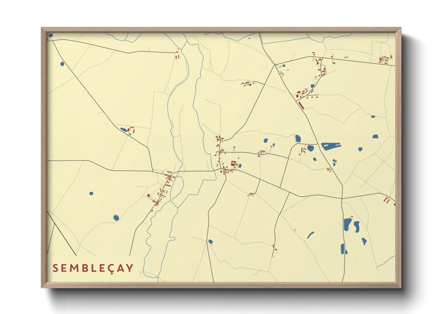 Une affiche de carte sur Sembleçay