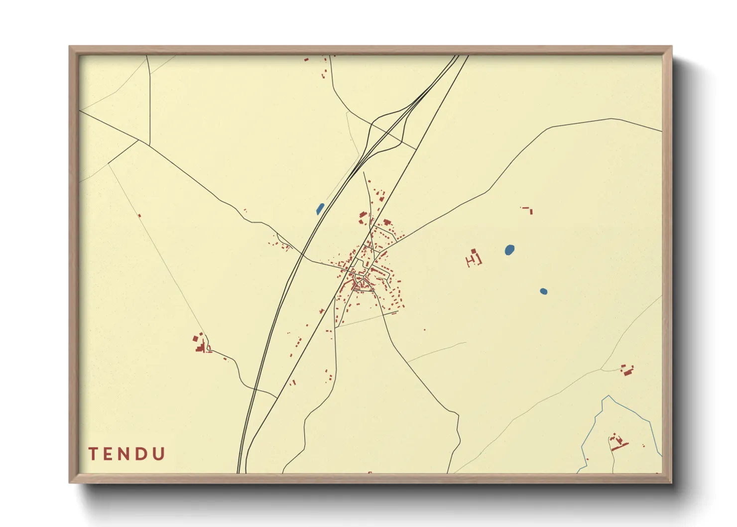 Une affiche de carte sur Tendu