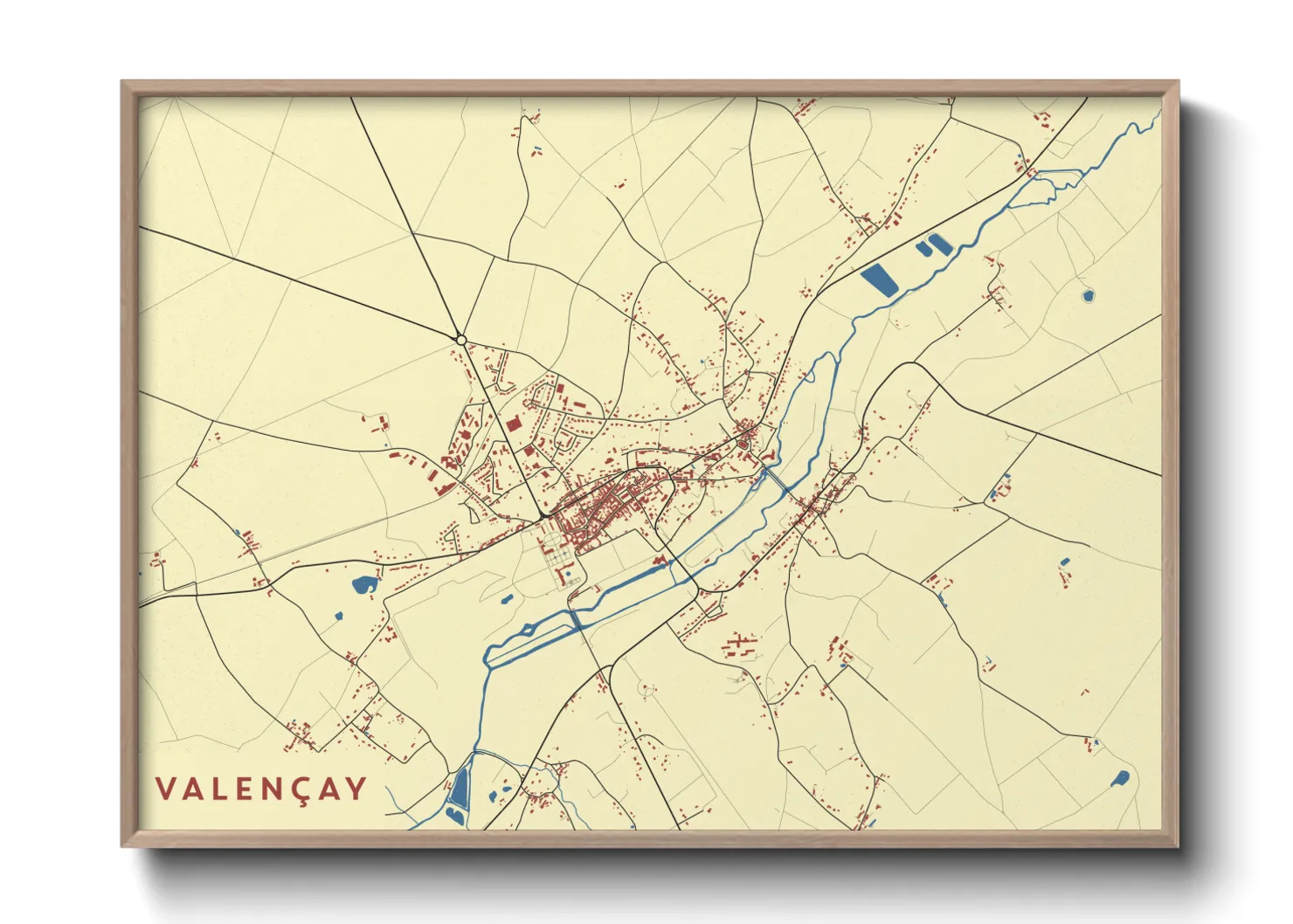 Une affiche de carte sur Valençay