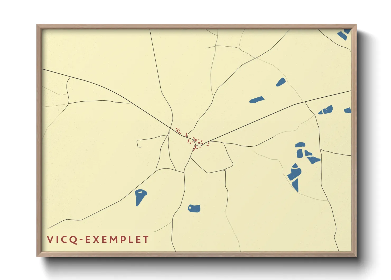 Une affiche de carte sur Vicq-Exemplet