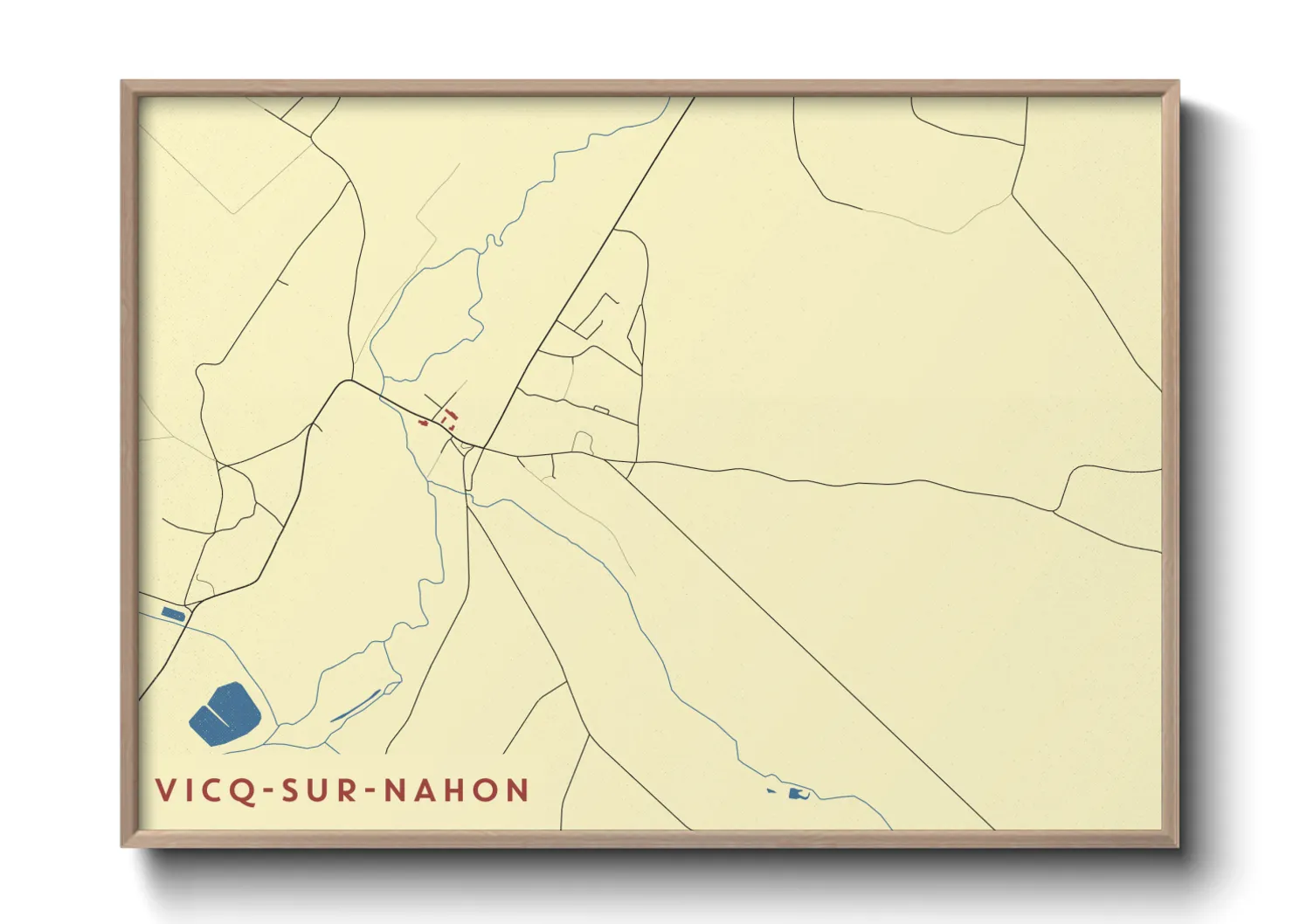 Une affiche de carte sur Vicq-sur-Nahon