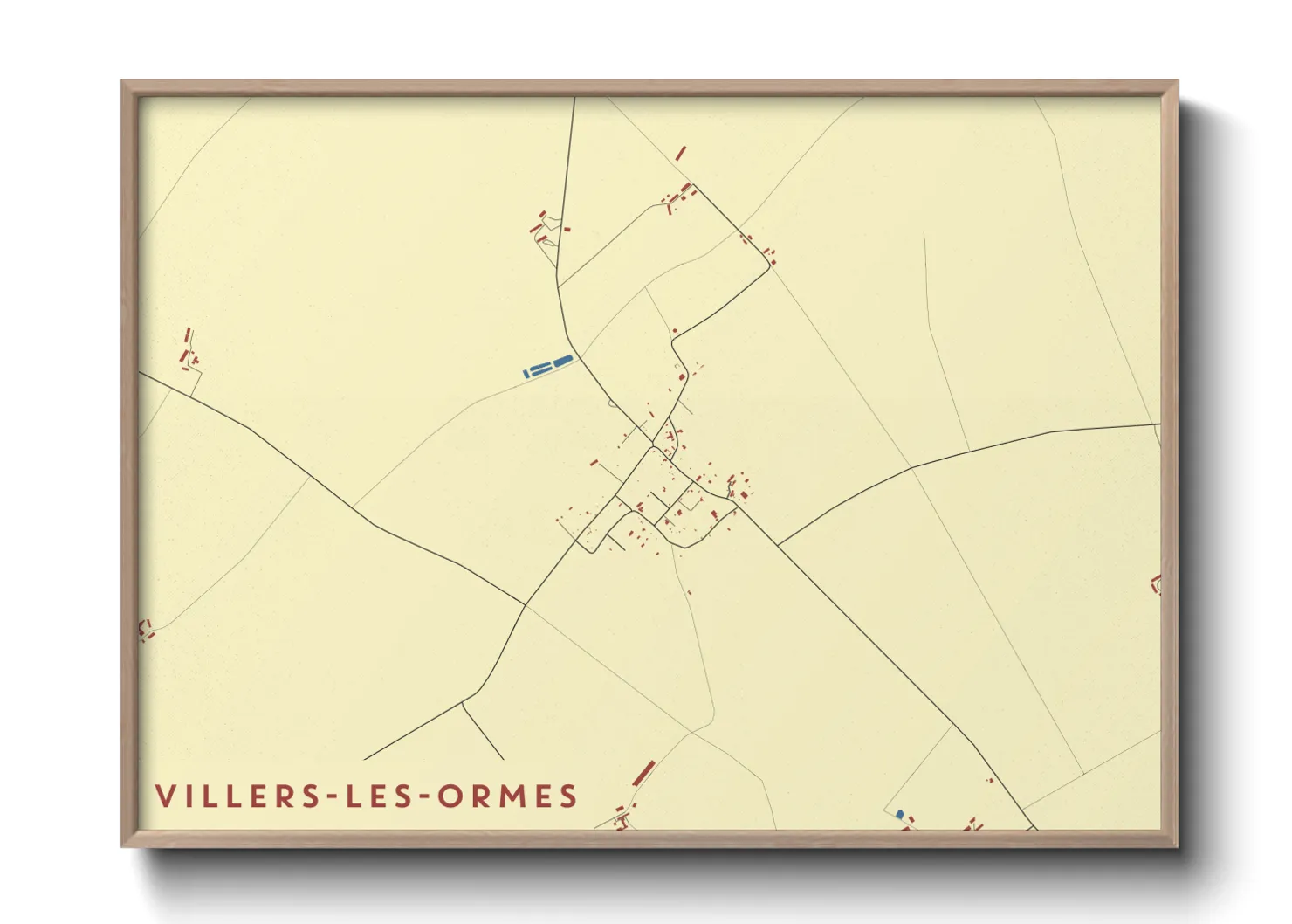 Une affiche de carte sur Villers-les-Ormes