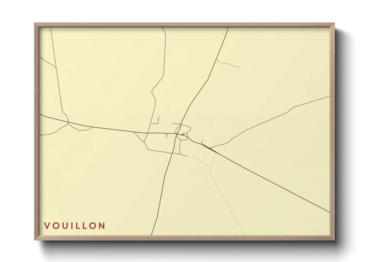 Une affiche de carte sur Vouillon