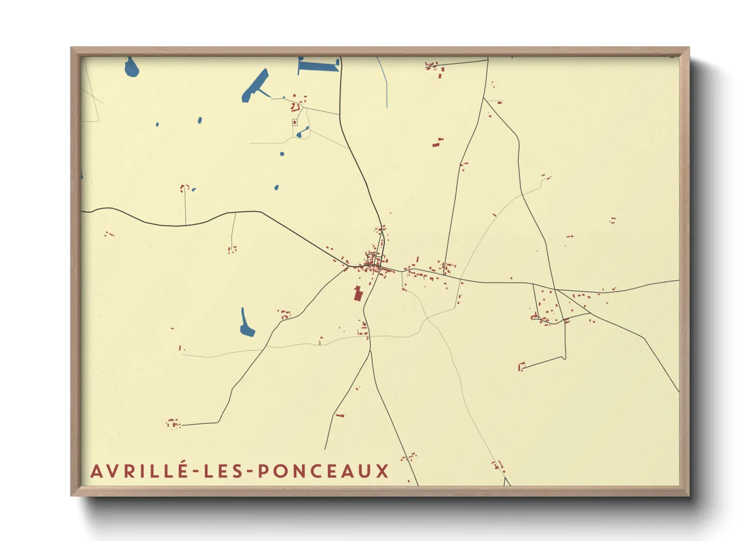 Une affiche de carte sur Avrillé-les-Ponceaux