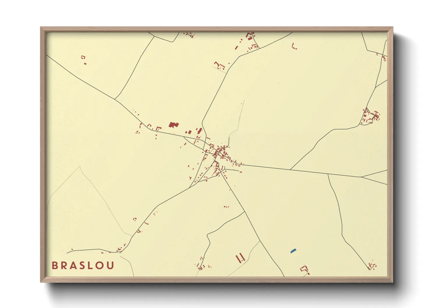 Une affiche de carte sur Braslou