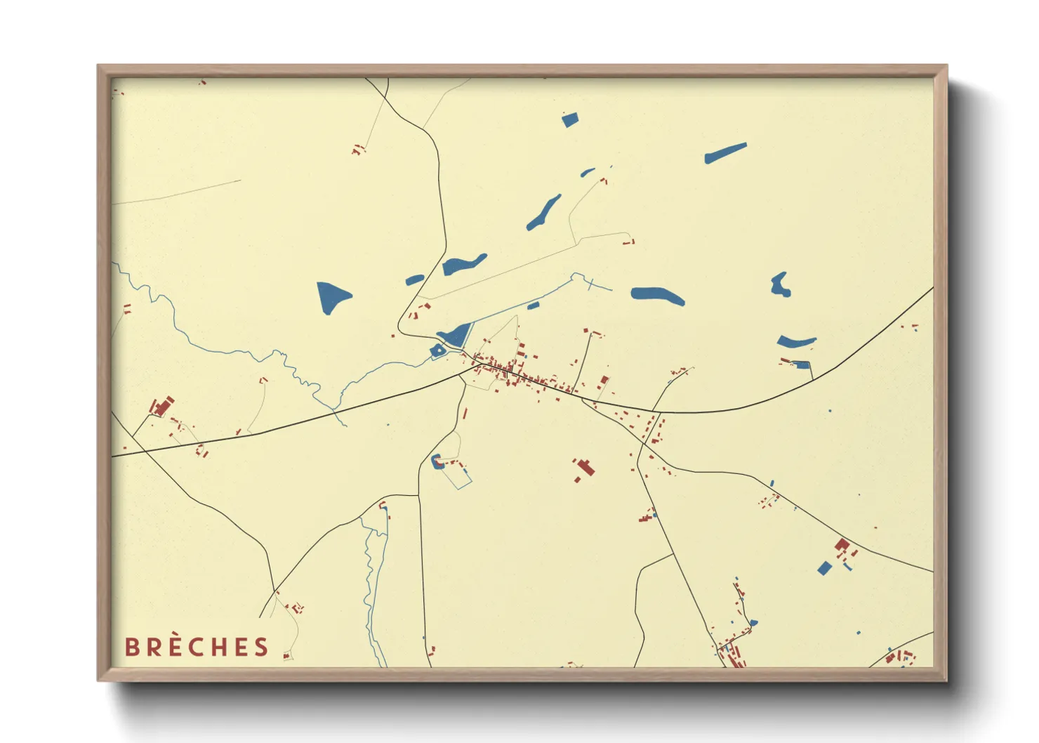 Une affiche de carte sur Brèches