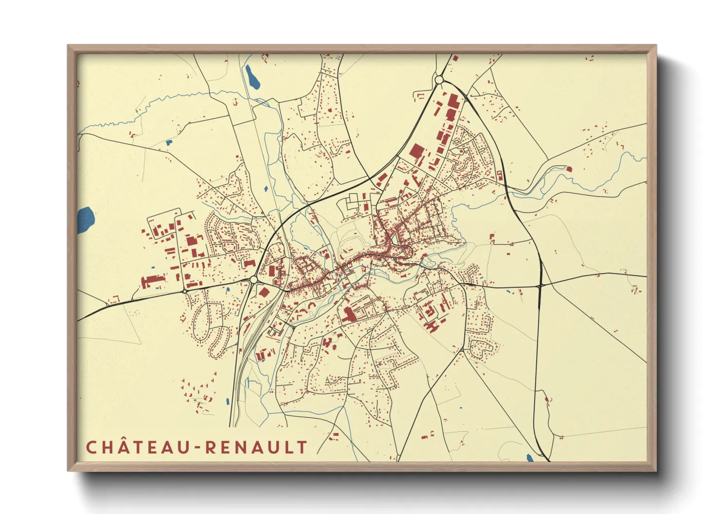 Une affiche de carte sur Château-Renault