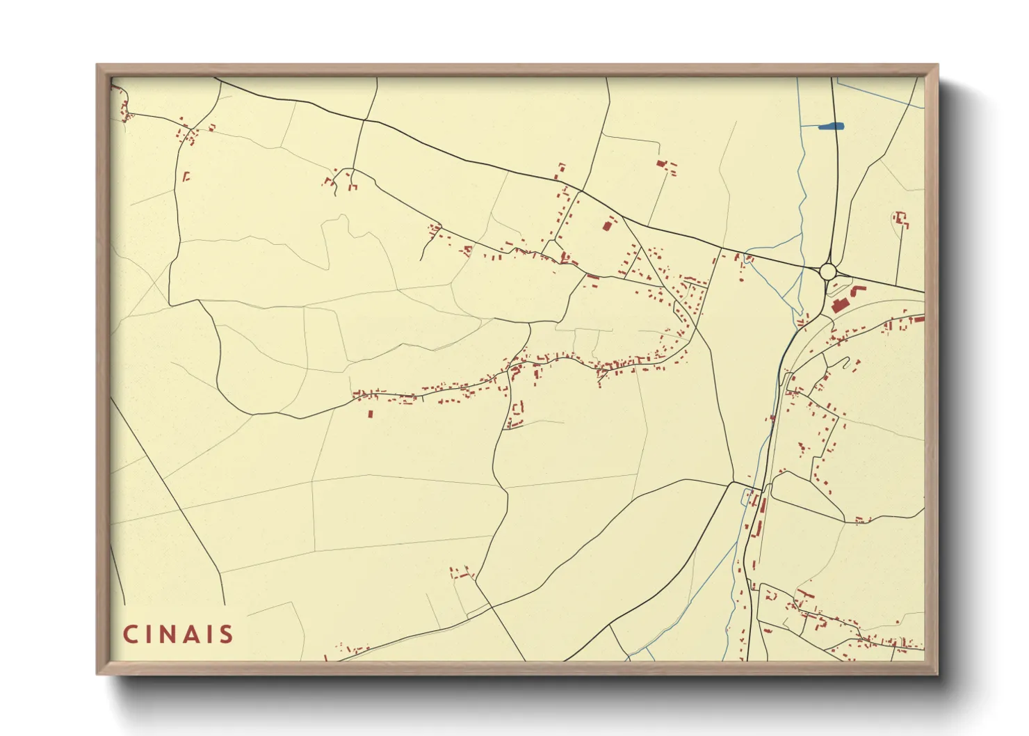 Une affiche de carte sur Cinais