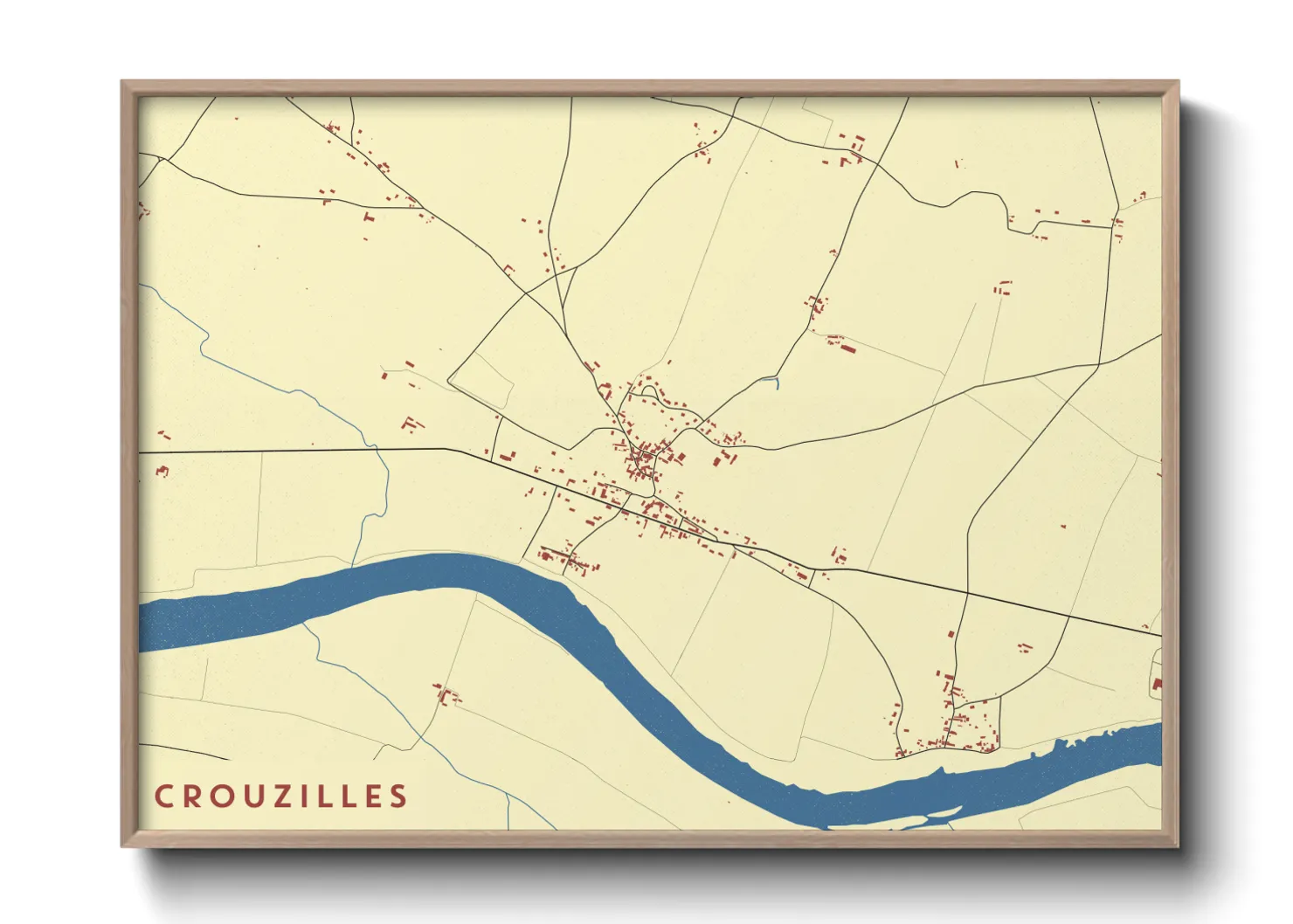 Une affiche de carte sur Crouzilles