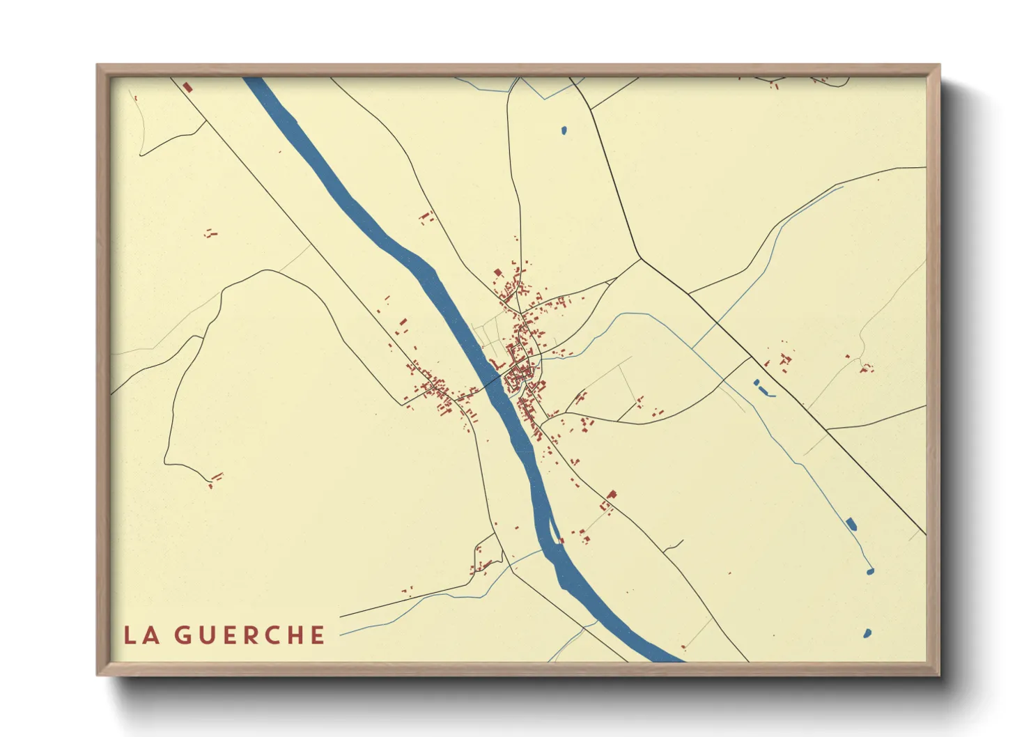 Une affiche de carte sur La Guerche