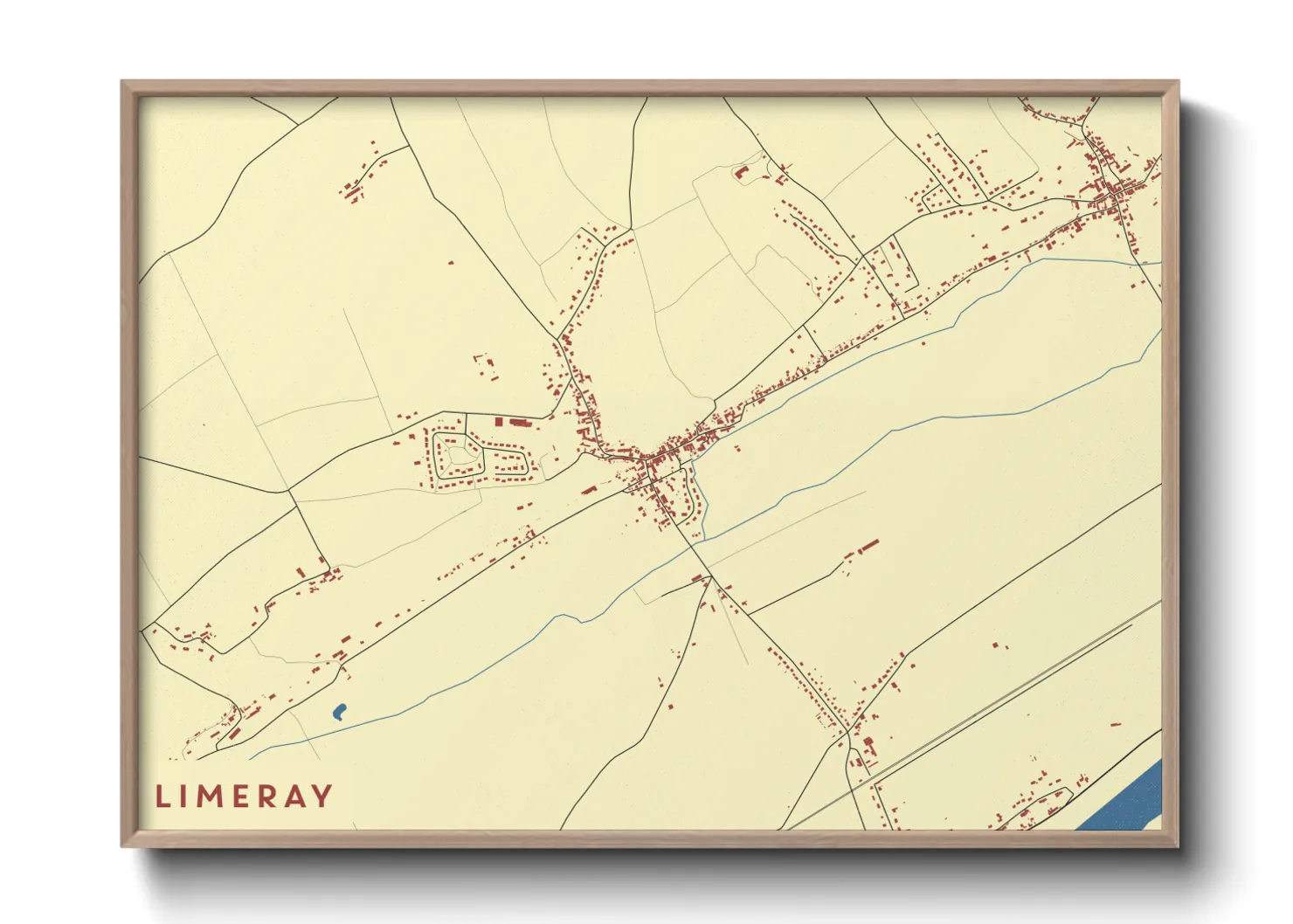 Une affiche de carte sur Limeray