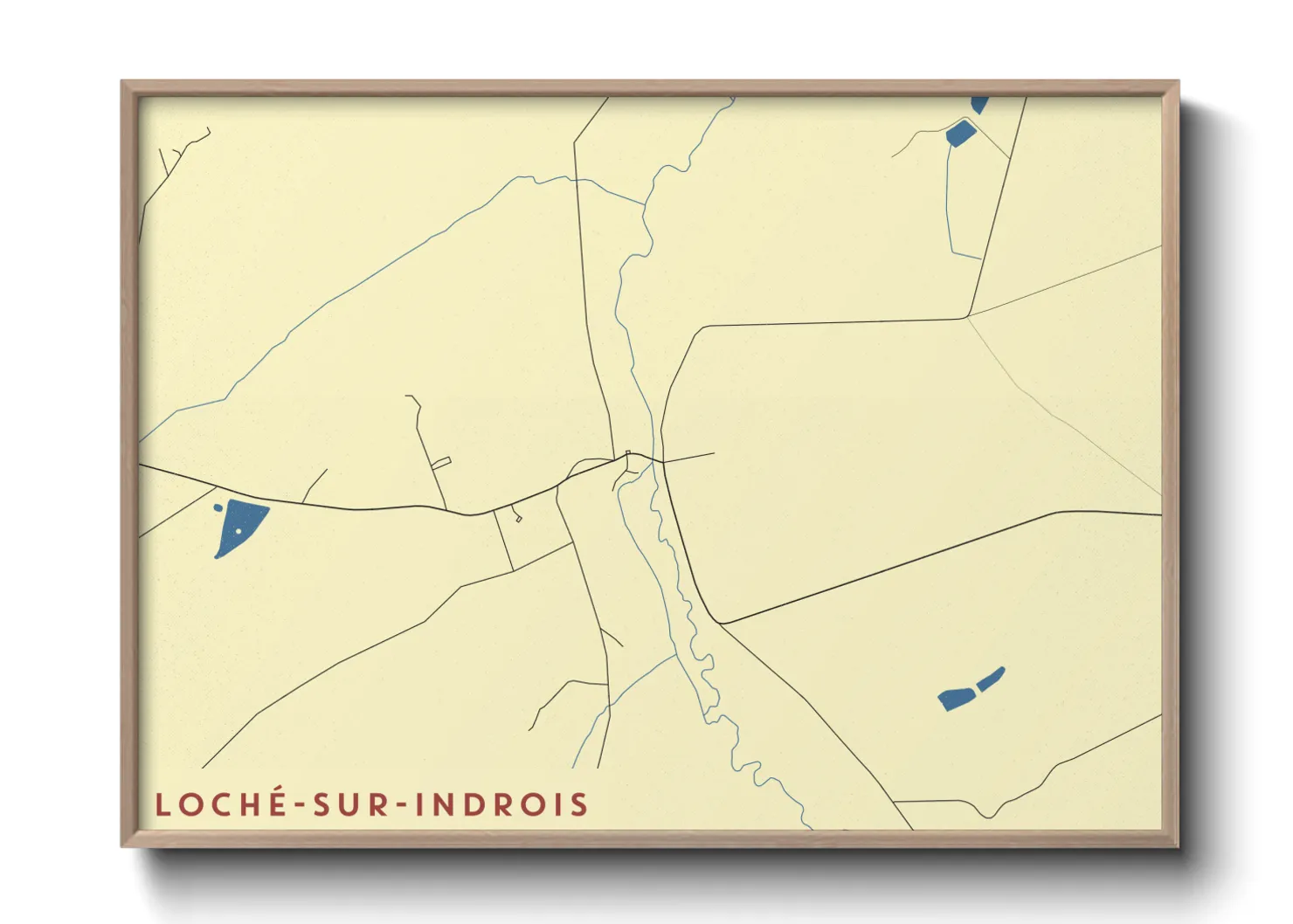 Une affiche de carte sur Loché-sur-Indrois